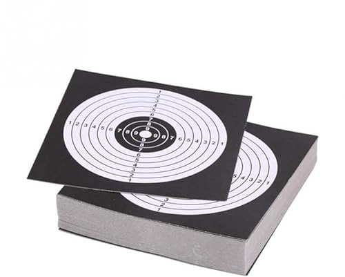 ACEXIER 100 Pcs Chasse Cible Papier Accessoire Chasse Holster Tir Cible Papier Pistolet Pistolet Pratique Accessoires (14x14cm) (Black)