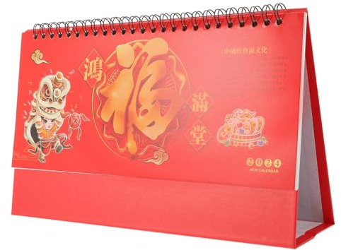 BUGUUYO Kalender Für Das Akademische Jahr Kalender Zum Abreißen Flip-desktop-kalender Chinesischer Kalender 2024 Stehkalender 2024 Drachenkalender 2024 Papier Haushalt China Büro