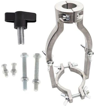 perfk Vierkantloch-Bohreradapter, langlebig, einfache Installation und Demontage, Edelstahl für die Bohrmaschinenbefestigung, Silber mit 5x Teilen