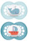 MAM Original Succhietto 16+ Mesi (Set da 2), Ciuccio MAM 16 36 mesi silicone con tettarella ortodontica, Kit da 2 accessori neonato con pratico porta ciuccio sterilizzatore, Azzurro/Blu