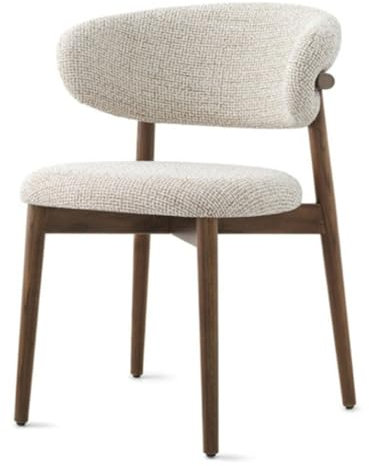 VENYAA Esszimmerstühle, Moderner Esszimmerstuhl mit Holzbeinen, Bequemer Stoffseitenstuhl gepolstert Einzelner Freizeitstuhl für Küche Eitelkeit Wohnzimmer(Color:BEIGE)