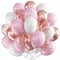 Luftballons Rosa Weiß Roségold, 60 Stück 12 Zoll Latex Metallic Mit Konfetti, Party Ballons für Geburtstag Hochzeit Babyparty Dekoration