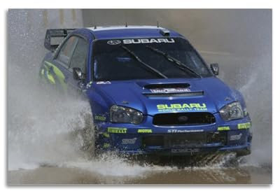 YTNSA Rallye-Auto-Poster, Impreza WRX STI WRC Sportwagen-Drift-Poster, dekorative Malerei, Leinwand, Wandposter und Kunstdruck, moderne Familienschlafzimmer-Dekoration, Poster, 40 x 60 cm