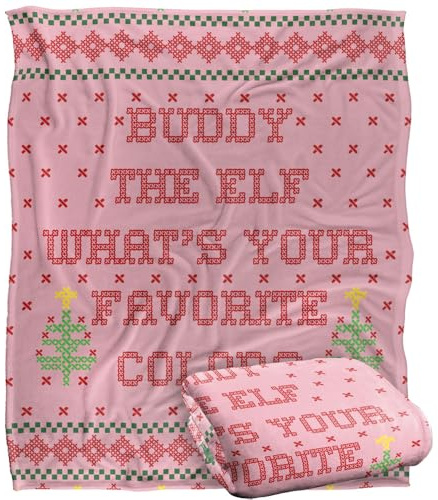 ELF Blanket, 152 x 127 cm What's Your Favorite Color Silky Touch Super Soft Throw Blanket