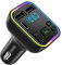 Transmisor FM Bluetooth Coche 5.0, Manos Libres Adaptador Mechero para Musica Radio, Puertos USB Duales 3.1A y Tipo C, Transmisor Bluetooth Inalámbrico para Coche Soporte Tarjeta TF, Disco U, MP3