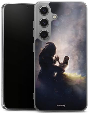 Silikon Hülle kompatibel mit Samsung Galaxy S 25 Case transparent Handyhülle Die Schöne und das Biest Disney Princess Offizielles Lizenzprodukt