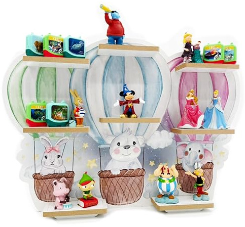 Smagnon Regal für die Toniebox und Tonie Figuren Motiv Ballon-Familie Kinderspielzeug (XXL Nebenregal 3er Ballon)