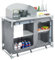 DKIEI Portable Camping Kitchen, 4 Internal Shelves, 3 Side Pockets, Heat-Resistant Worktop, Zipped Door, Outdoor Kitchen Storage Cabinet for Picnic BBQ Party, Includes Carry Bag, Grey