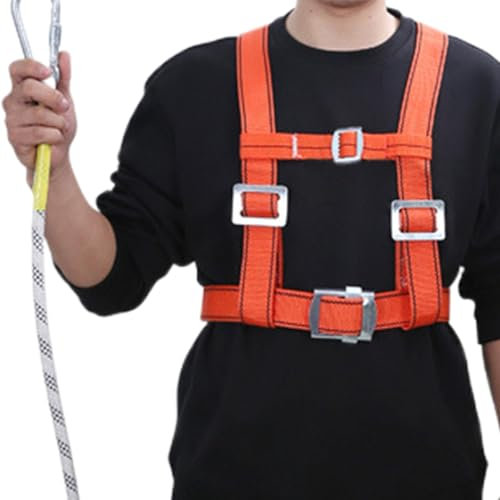 shpuuyy Fallschutzgeschirr, verstellbares multifunktionales Sicherheitsgeschirr, sichere Absturzsicherung für Brust, Taille und Hüfte, Camping