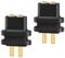 Sirxlevcy 2 Pcs 2 Pin 0.78mm Female Socket Double Needle Socket for 0.7-0.8mm Male Pin Black