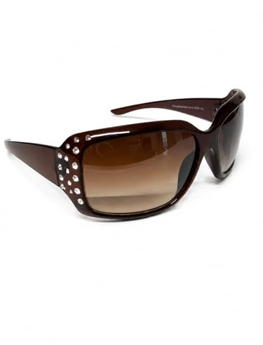 GIL-DESIGN Damenbrille Sonnenbrille Retro Brille mit Glitzer Strass-Steinen M 61