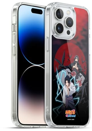Head Case Designs Officially Licensed Naruto Shippuden Sasuke And Itachi Key Art Gel Case [Military Grade Protection] Compatible with Apple iPhone 14 Pro Max and Compatible with MagSafe
