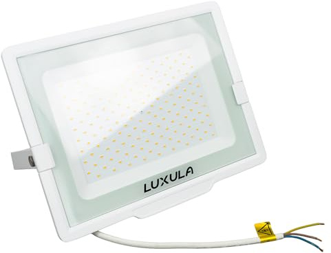 LUXULA LED Strahler Außen 150W 15000lm, 4000K Neutralweiß, IP65, Weiß | IP65 wasserdicht, Fluter, Scheinwerfer, LED Außenbeleuchtung für Garten, Einfahrt, Garage und Terrasse, Gehäuse Weiß