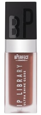 BPerfect Lip Library Lip Gloss – High-Shine Hydrating Gloss with Jojoba Oil – Shade End Game (Deep Brown Red)
