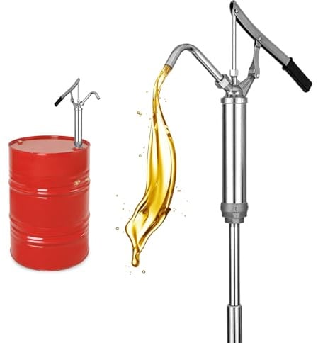 Caossuixin Fasspumpe mit Hebelwirkung, Teleskop Ölabsaugpumpe,Ölfasspumpe | 28L/min, Abnehmbar für 10.5 bis 52.8 Gallonen Fässer, für Getriebeöl,Normalem Kerosin,Dieselkraftstoff, Schmieröl, Motoröl