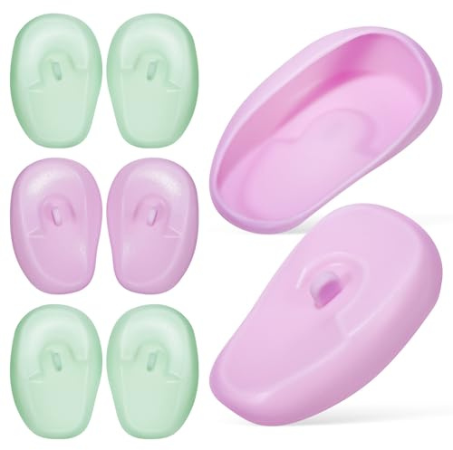 SOIMISS 4 Pairs Silicone Ear Protectors Hair Dye Ear Covers Heat Protection Versatile Use Home Hair Dyeing Reusable Comfortable