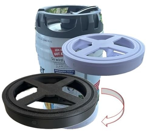 3DMB Bierfass-Karussell – Drehteller für 5L Partyfass – DIY Rondell aus Kunststoff – stabil & individuell – Perfekt für Partyfässer, Grillpartys & Männer,Geschenk, DIY, (Schwarz)