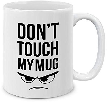 MUGBREW Matthew 28:20 Kaffeetasse/Teetasse aus Keramik, mit christlichen Zitaten, 325 ml Don't Touch My Mug (Style 2)