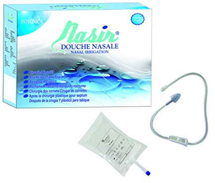 NASIR® DOCCIA NASALE ISOTONICA CONF. 10 SACCHE 250ml soluzione salina fisiologica sterile per irrigazione (lavaggio) nasale bambino e adulto con deflussore. CONF. 10 SACCHE 250ml + 1 DEFLUSSORE