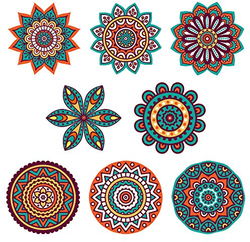Stickers4 Mandala Sonnenfänger-Fensteraufkleber – Künstlerische Fenster-Deko – Sonnenfänger für den Fensterschmuck - Mandala Alle