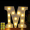 HONPHIER® Buchstaben Lichter Alphabet Lampe LED Brief Beleuchtung Buchstabe Licht Beleuchtete Buchstaben Nachtlichter Dekoration für Geburtstag Party Hochzeit Kinderzimmer (M)