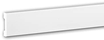 PRO[f]home® - Panel Moulding 651362 Dado Rail Decorative Moulding Frieze Moulding Contemporary Design White 2 m Profhome