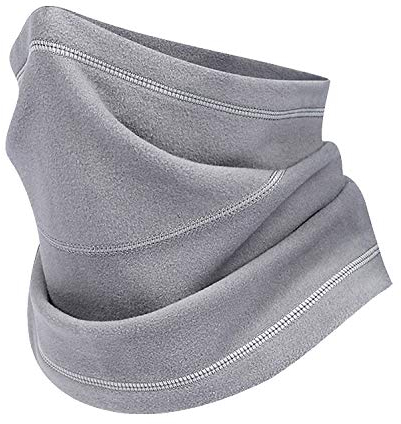 JEEZAO Cache-Cou Nez Polaire Hiver,Multifonctionnelle Tubulaire Écharpe Bonnet Tour de Cou Femme Homme (Gris)
