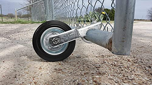 Mofeez Gate Wheel for Metal Swing Gate with 1-5/8 Thru 2 Gate Frames, Gate Support Wheel for Chain Link Fence, Prevent Gate from Dragging