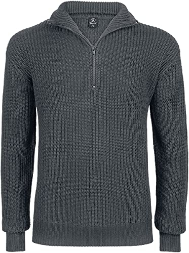 Brandit Marine Pullover Troyer, Farbe: anthrazit, Größe: 5XL 64