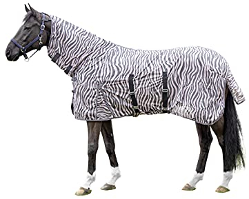 HKM Zebra Rose Pferdedecke rosa/grau 135