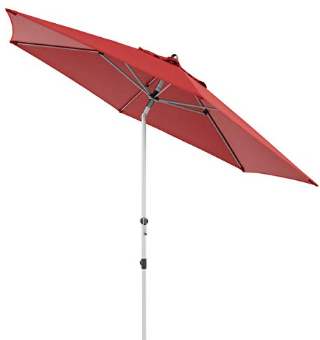 Doppler EXPERT Auto Tilt 280 – Knickbarer Sonnenschirm für Balkon oder Terrasse – Regenabweisend – ca. 280 cm – Bordeaux