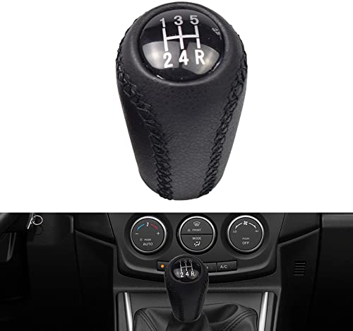 Manuell 5-Gang-Schaltknauf Leder für M-azda 3 5 6 CX-7 ER MX-5 NC III 2005–2011 (5 Gang)