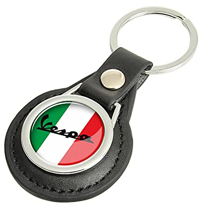 JDDRCASE Porte-clés de Moto Key Key Billing Compatible with Piaggio Vespa Primavera Sprint GTV GTV 50 150 300 etc (Couleur : Pattern D, Size : 43mm)