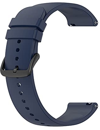 Colorful Uhrenarmband Für Samsung Galaxy watch 4 Classic Runder Schwanz Sport Silikon Ersatzarmband - Uhrenarmband Replacement Wechselarmband Smartwatch Strap Bracelet Belt (Dblau)