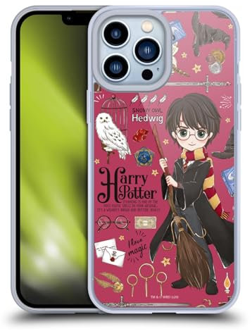 Head Case Designs Officially Licensed Harry Potter Harry Pattern Deathly Hallows XXXVII Gel Case [Military Grade Protection] Compatible With Apple iPhone 13 Pro Max