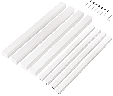 Emuca - Gambe quadrate e struttura per tavolo, 50x50mm, 750x750, Verniciato bianco, Acciaio