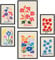 Nacnic-Set von 6 Blumen Posters. Sammlung von Plakate mit Collage Ästhetik für Innendekoration. Größen A3 und A4. Rahmenlos
