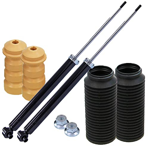 ATEC GERMANY 2x Gasdruck Stoßdämpfer hinten Federbein inkl Staubschutzsatz Staubschutzkappen, Kompatibel mit FIAT GRANDE PUNTO (199_); OPEL CORSA D (S07); VAUXHALL CORSA Mk III (D) (S07)