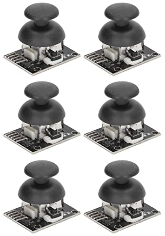 6 sätze Game Joystick Breakout Module,Joystick Sensor Game Controller Module X Y Dual Achsen Ersatzset Kit KY-023 Ersatz Joystick Analog Thumb Stick,