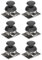 6 sätze Game Joystick Breakout Module,Joystick Sensor Game Controller Module X Y Dual Achsen Ersatzset Kit KY-023 Ersatz Joystick Analog Thumb Stick,