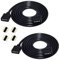 LITAELEK 2pcs 3m RGB LED Streifen Verlängerungskabel 4 polig LED Band Verlängerung Kabel RGB 5050 3528 2835 LED Strip Extension Cord LED Stripe Extension Cable LED Verbinder Anschluss, Schwarz