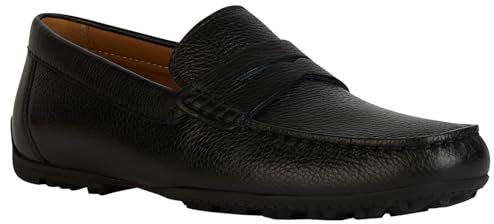 Geox U Kosmopolis + Grip, Mocasin Hombre, Negro, 42 EU