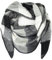 Gloop Damen Schal XXL Strick Dreieck Schal Halstuch Dreieckstuch kuschelig flauschig ohne Kratze an Haut 200×140 CM (Schwarz+Weiß)