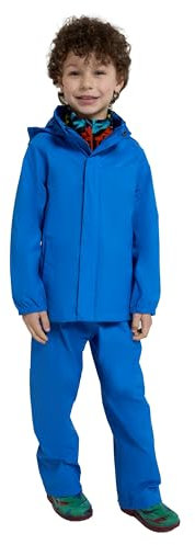Mountain Warehouse Pakka Kids Waterproof Over Trousers - Taped Seams Rain Pants, Lightweight, Rip-Stop, Packaway Bag - for Autumn Winter, Walking, Travelling Cobalt Kids Size 11-12 Years