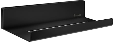 Smedbo Sideline Duschregal-Ablage schwarz mit Längsausschnitt 250x112mm DB5001