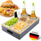 ZOBMIO CouchBar - Praktischer Sofa Tablett mit Zwei Snackschalen Organizer Soßenteller und Flaschenhalter mit abnehmbarem Snackbox Couchbutler Couchorganizer Sofaorganizer Sofaablage Tablett