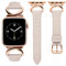 TOYOUTHS Lederarmband kompatibel mit Apple Watch Armband 41mm 40mm 38mm 42mm Damen, Schlank Elegant Dressy Armbänder mit C-förmiger Schnalle für iWatch 10/9/8/7/SE/6/5/4/3/2/1, Polarstern/Rose Gold