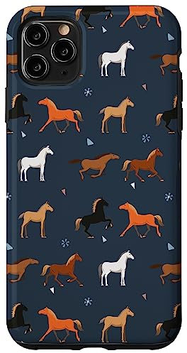 iPhone 11 Pro Max Horses Pattern Case - Animal Lover Horses Case