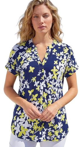 Roman Short Sleeve Shirt for Women UK Ladies Tunic Top Summer Blouse Casual Smat T-Shirt Spring Work Cocktail Party Going Out Special Occassion Holiday V-Neck