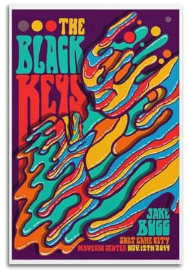 suumyo The Black Keys Poster, Raumdekoration, ästhetisches Poster, künstlerisches Poster für Schlafzimmer, Wohnzimmer, Wände, 30 x 45 cm, ungerahmter Stil